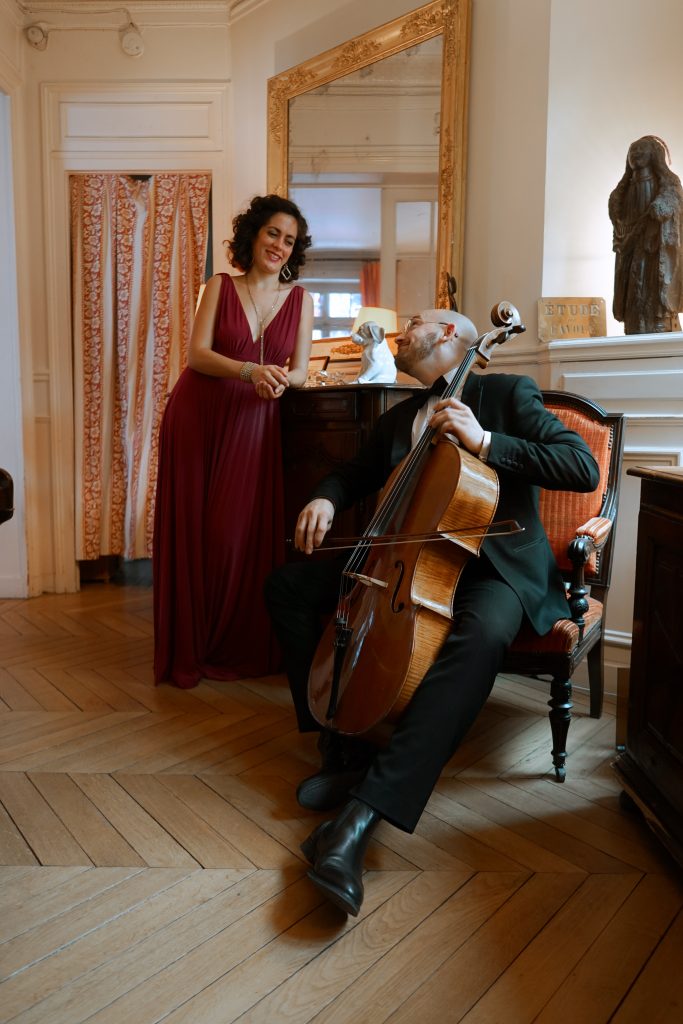concert privé à domicile - violoncelle et chanteur